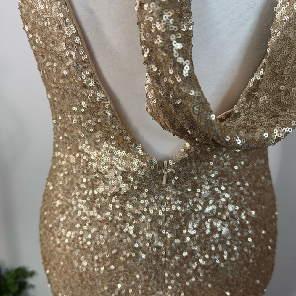 Gold Sequin Evening Gown - Picture 9 of 14